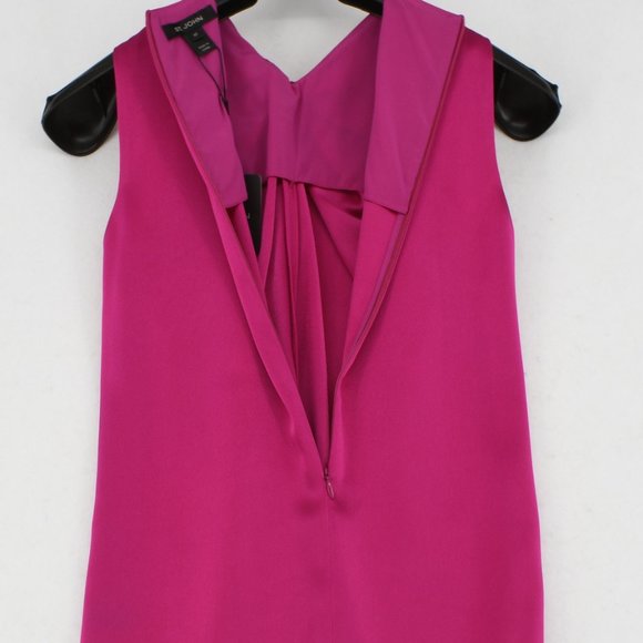 St. John Top XP Petite Womens Pink Liquid Satin Twisted Neck Sleeveless Blouse - Picture 6 of 6